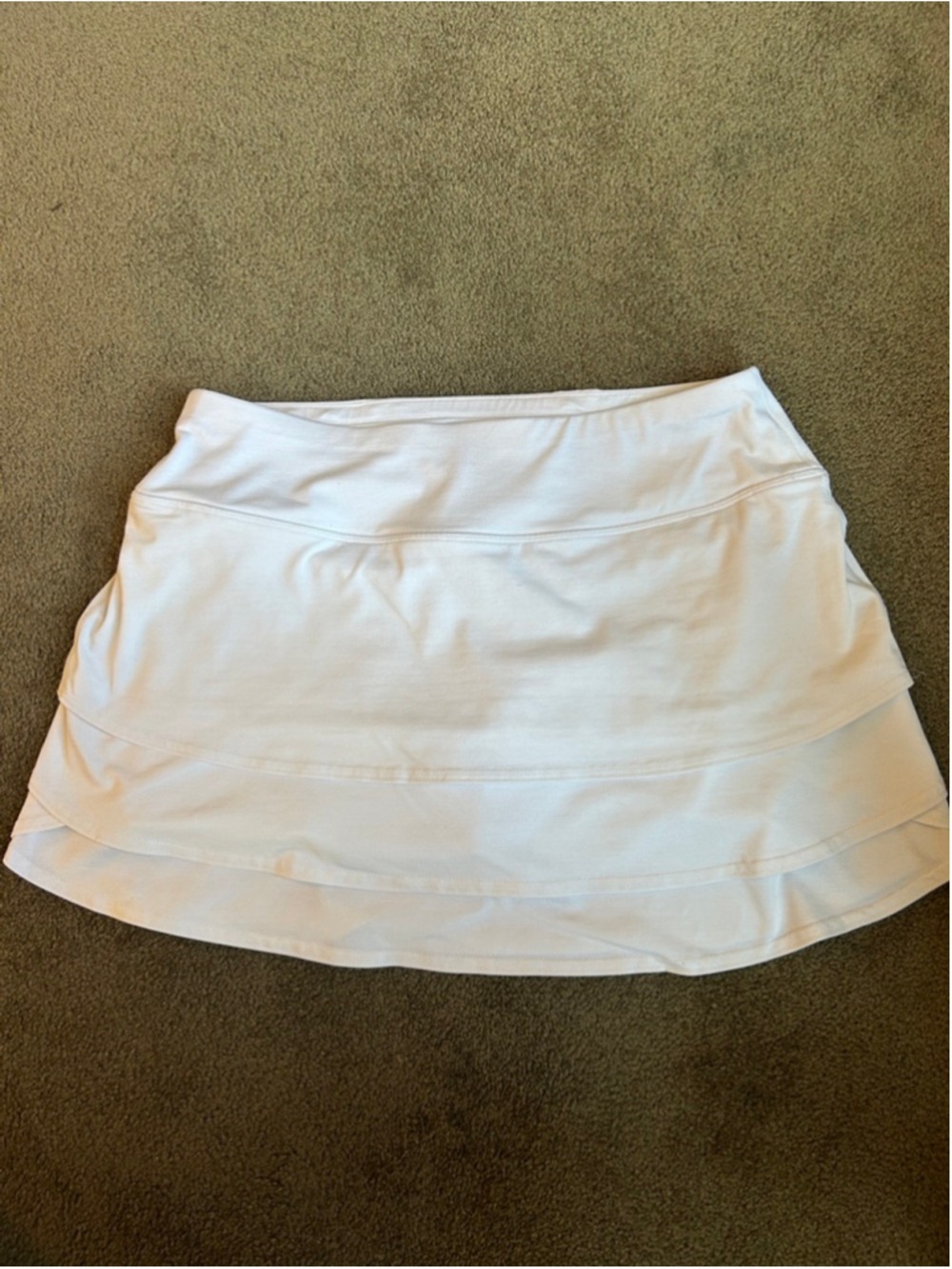 Athleta M Tall Skort Track Stripe Swagger Skort White - Picture 7 of 8